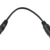 Adapter DC, gniazdo 2,1x5,5 wtyk 2,5x5,5; kabel 10cm