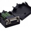 Gniazdo D-SUB 9 pin z szybkozłączem, w obudowie