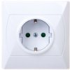Akcent Gniazdo Pojedyncze Z/U Schuko Z Przesłonami Białe Gp-1Asp/00