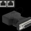 66806 D-Sub 15 pin female to 2 x RJ45 female Adapter