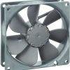 DC axial fan, 12 V, 92 x 92 x 25 mm, 84 m³/h, 32 dB, sintec slide bearing, ebm-papst 3412 NG