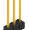Pin header, 3 pole, pitch 2.54 mm, straight, black, 10046677