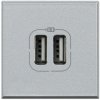 AXOLUTE Ładowarka USBx2 2,4A/5V aluminium HC4285C2 LEGRAND