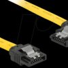 83957 SATA 6 Gb/s male>male lft. ang. 10 cm yellow