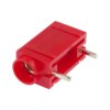 Złącze bananowe 4mm żeńskie czerwone do montażu na PCB