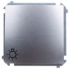 Simon Basic Przycisk /światło/, szybkozłącza, stal inox BMS1.01/21