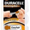 6 x baterie do aparatów słuchowych Duracell Easy Tab 312