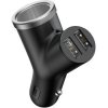 Baseus Y Type Car Charger ładowarka samochodowa 2x USB + gniazdo zapalniczki 3.4A czarny