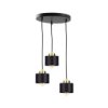 Lampa Wisząca Nowoczesna 3Xe27 Simply Black/Gold