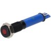 R-TECH 657075 Panel Indicator 6mm Flat 24V Red Black Plated Brass
