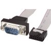 Renkforce RF-2150070 Serial Parallel Cable 9-pin D-SUB to 10-pin Strip 0.26m Gry