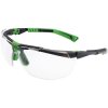Univet 5X1-03-00 5X1 Safety Glasses Anti-Fog UV Protection Black Green