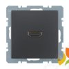 BERKER Q.1/Q.3/Q.7 Gniazdo HDMI multimedialne z przyłączem 90° antracyt aksamit lakierowany 3315436086 HAGER