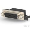 TE Connectivity Złącze D-sub HD22 26-pinowe Kąt prosty 2.29 mm Pitch Do montażu na płytce drukowanej Żeńskie Mocowanie