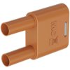 Stäubli 664010-30 SKS2 Connector, 4mm, orange, brass, insulated, MULTILAM tech