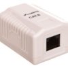 Gniazdo Natynkowe Kat.6 1X Rj45 Białe Lanberg