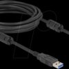 81115 USB 3.0 cable, A plug to B plug, 90° down, 5 m