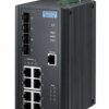 Przemysłowy switch z gigabitowymi portami PoE - 8 portów gigabit PoE/PoE+, 4 porty SFP EKI-2712G-4FPI-AE