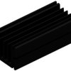 Extruded heatsink, (L x W x H) 100 x 46 x 33 mm, 5.85 to 2.8 K/W, black anodized, 10022477