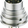Panel plug, 3 pole, THT, screw locking, straight, SGR 30