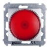 Simon 54 Sygnalizator Świetlny Led Czerwone Światło Srebrny Mat Dss2.01/43