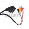 Kabel euro-scart - 4xRCA cinch 1,2m standard