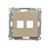 Simon 55 Pokrywa gniazd teleinformatycznych na Keystone płaska podwójna (moduł) Szampański mat TKP2.01/144