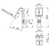 Uninsulated flat plug sleeve with branch, 6.3 x 0.8 mm, 1.5 to 2.5 mm², AWG 16 to 14, brass, tin-plated, 3838BN.67