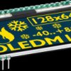 EA OLEDM128-6GGA Graphic OLED, 128x64, 2.3 inch, yellow, incl. protective glass