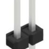 Pin header, 2 pole, pitch 2.54 mm, straight, black, 10058337