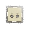 SEDNA DESIGN & ELEMENTS Gniazdo antenowe TV/SAT przelotowe (10dB) brzoza SDD180478S SCHNEIDER ELECTRIC
