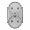 Moduł - gniazdo elektryczne podwójne - szare - Tawoia Glass