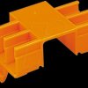 243-113 Plug-in terminal bracket for 6-way micro plug-in terminals, oran