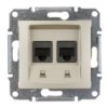 Sedna Gniazdo Komputerowe Podwójne Rj45 Kat.5E Utp Satynowe Sdn4400168