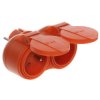 Rozgałęźnik podwójny IP44 pomarańczowy R-270P W-97745 Plastrol