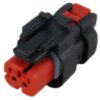 Socket, unequipped, 2 pole, straight, 1 row, red, 776522-1