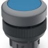 Pushbutton, unlit, groping, waistband round, blue, front ring light gray, mounting Ø 22.3 mm, 1.30.240.101/0608
