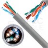Kabel sieciowy U/UTP kat.5e skrętka 4x2x0,51mm wewnętrzny Eca PVC szary Molex