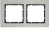 BERKER B.7 Ramka 2 podwójna pozioma stal szlachetna/antracyt mat 10223606 HAGER