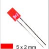 LED - 5 x 2mm rectangular RED - unbranded