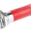 Lampka kontrolna do montażu panelowego 130V ac, czerwona 12mm LED Chrom RS PRO