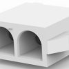 Pin header, 2 pole, pitch 6.35 mm, straight, white, 643412-1