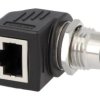 RJS-12D04FF-RS8001 Adapter M12 żeński,RJ45 gniazdo kod D-Ethernet 4PIN Kat 5e