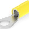 Insulated ring cable lug, 4.0-6.0 mm², AWG 11 to 10, 6.5 mm, yellow, 165414