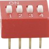 Przełącznik DIP Conrad DS- 04, 4 x ON / OFF, 4-Pin