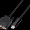 USBC-DVI-MM-B-0,5M USB-C connector to DVI connector, 4K at 30 Hz, 0.5 m