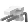 Pin header, 2 pole, pitch 3.96 mm, straight, natural, 640389-2