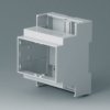 PC DIN rail enclosure, (L x W x H) 58 x 71 x 90 mm, light gray, B6703100