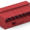 Micro junction box terminal, 8 pole, 0.6-0.8 mm², clamping points: 4, red, clamp connection, 6 A, 243-808