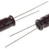 Kondensator 100μF 25V dc Radialny, Otwór przelotowy Nichicon roztaw: 2.5mm 6.3 (Dia.) x 11mm